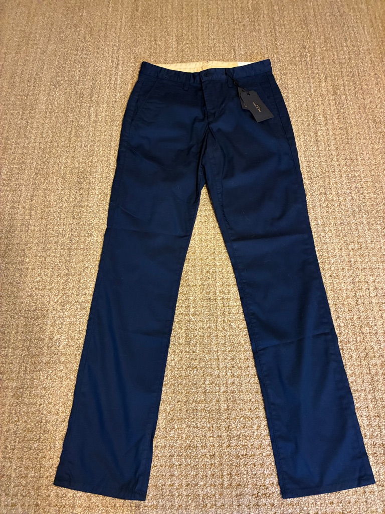 Rag & Bone Navy Straight-Leg Chinos